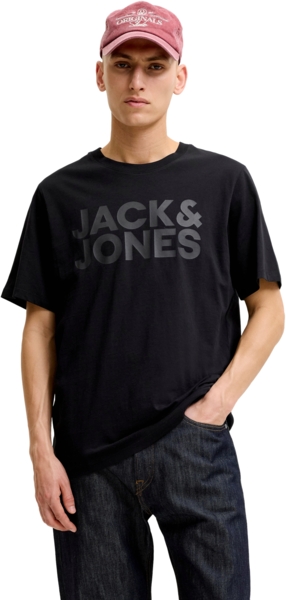 Футболка хлопковая мужская Jack & Jones Jjecorp Logo Tee Ss O-Neck Noos 12151955 L черная