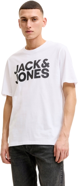 Футболка хлопковая мужская Jack & Jones Jjecorp Logo Tee Ss O-Neck Noos 12151955 L белая