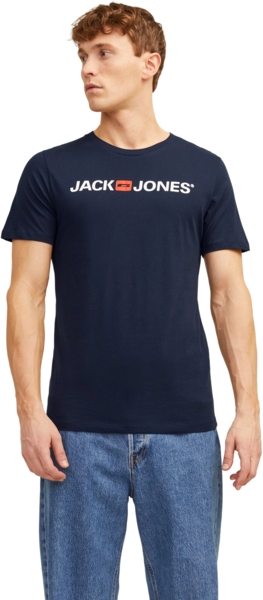 Футболка хлопковая мужская Jack & Jones Jjecorp Old Logo Tee Ss O-Neck Noos 12137126 L темно-синяя