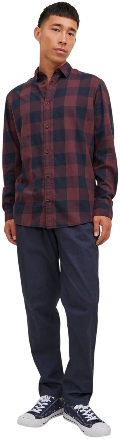 Рубашка с длинным рукавом мужская Jack & Jones Jjegingham Twill Shirt L/S Noos 12181602 L красная