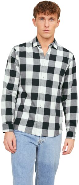 Рубашка с длинным рукавом мужская Jack & Jones Jjegingham Twill Shirt L/S Noos 12181602 L белая
