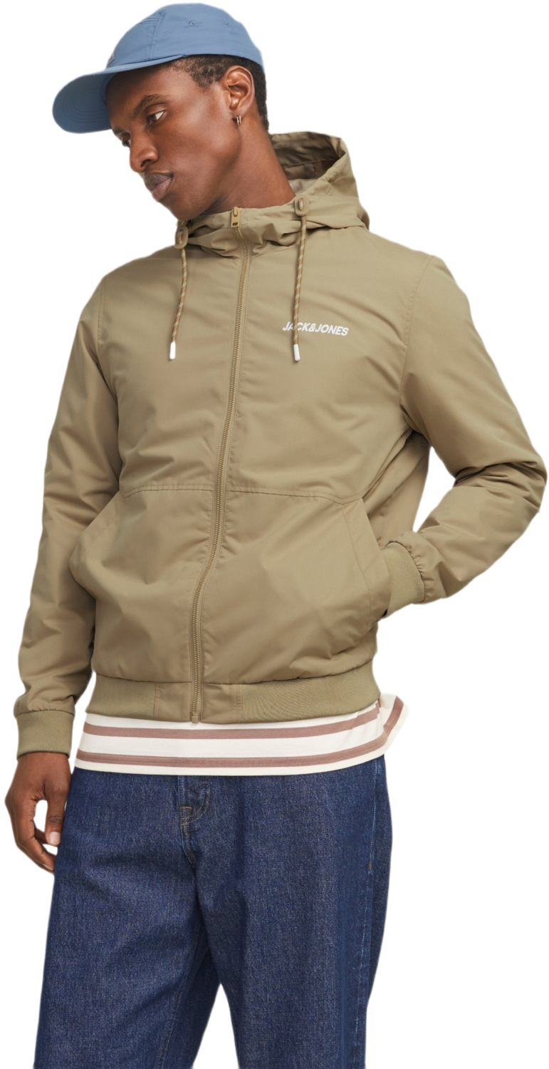 Ветровка мужская Jack & Jones Jjerush Hood Bomber Noos 12200208 L бежевая