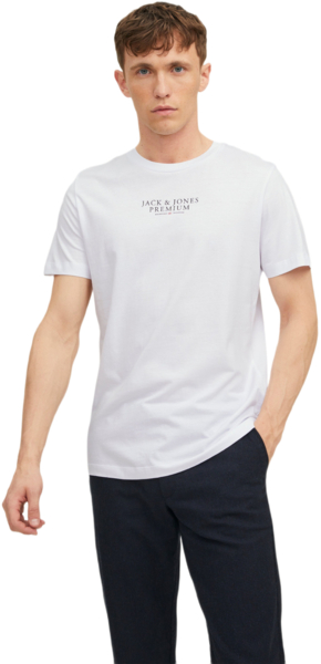 Футболка хлопковая мужская Jack & Jones Jprbluarchie Ss Tee Crew Neck Noos 12217167 XL белая