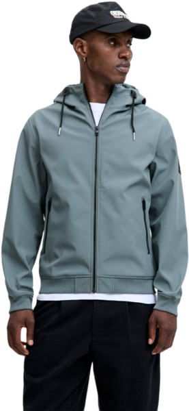 Ветровка мужская Jack &amp; Jones Jjebasic Softshell Hood Noos 12236300 L серо-зеленая фото 