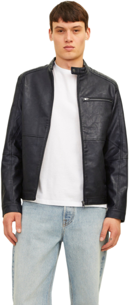 Куртка мужская Jack &amp; Jones Jjedylan Pu Biker Jacket Noos 12261196 L черная фото 