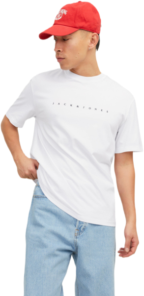 Футболка хлопковая мужская Jack &amp; Jones Jjestar Jj Tee Ss Noos 12234746 M белая фото 
