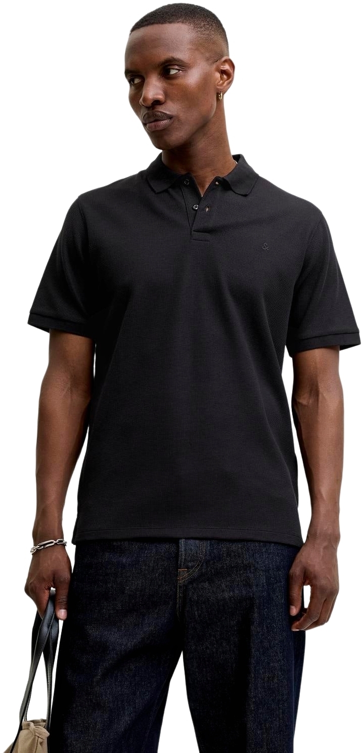 Поло мужское Jack & Jones Jjeaustin Polo Ss Noos 12268130 2XL черное