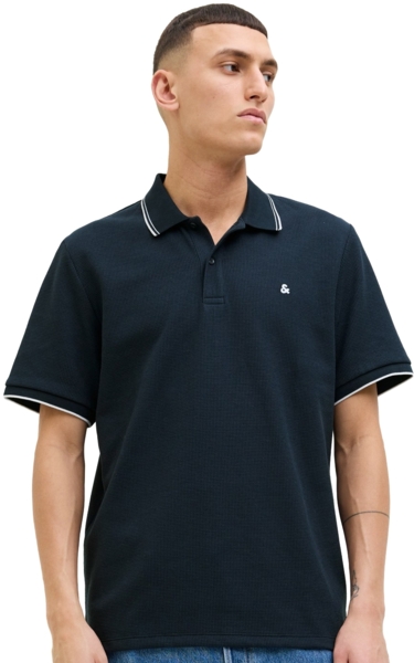 Поло чоловіче Jack &amp; Jones Jjeaustin Polo Ss Noos 12268130 L темно-синєфото