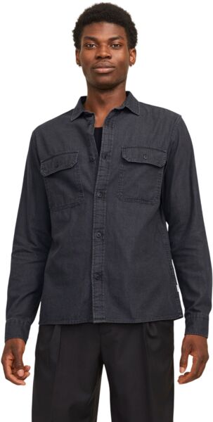 Рубашка с длинным рукавом мужская Jack & Jones Jjetravis Shirt Ls Noos 12269262 XL черная