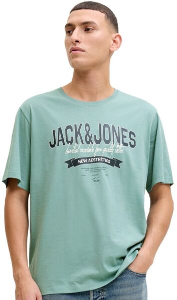 Футболка хлопковая мужская Jack & Jones Jjelogo Tee Ss O-Neck 2 Col Ss26 Sn 12288016 M мятная