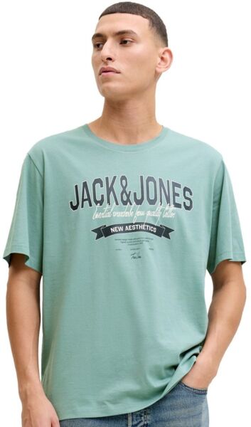 Футболка хлопковая мужская Jack & Jones Jjelogo Tee Ss O-Neck 2 Col Ss26 Sn 12288016 XL мятная