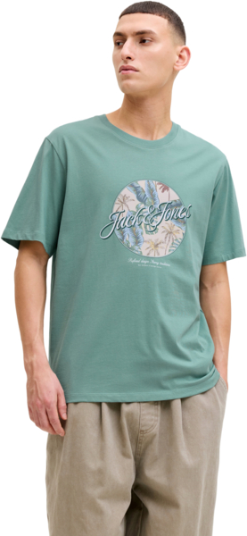 Футболка хлопковая мужская Jack & Jones Jjhonolulu Shape Tee Ss Crew Neck Ln 12288088 L мятная