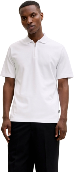 Поло мужское Jack &amp; Jones Jprblaethan Ss Zip Polo Sn 12292992 M белое фото 