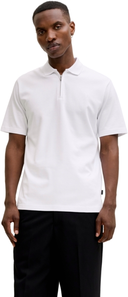 Поло мужское Jack &amp; Jones Jprblaethan Ss Zip Polo Sn 12292992 L белое фото 