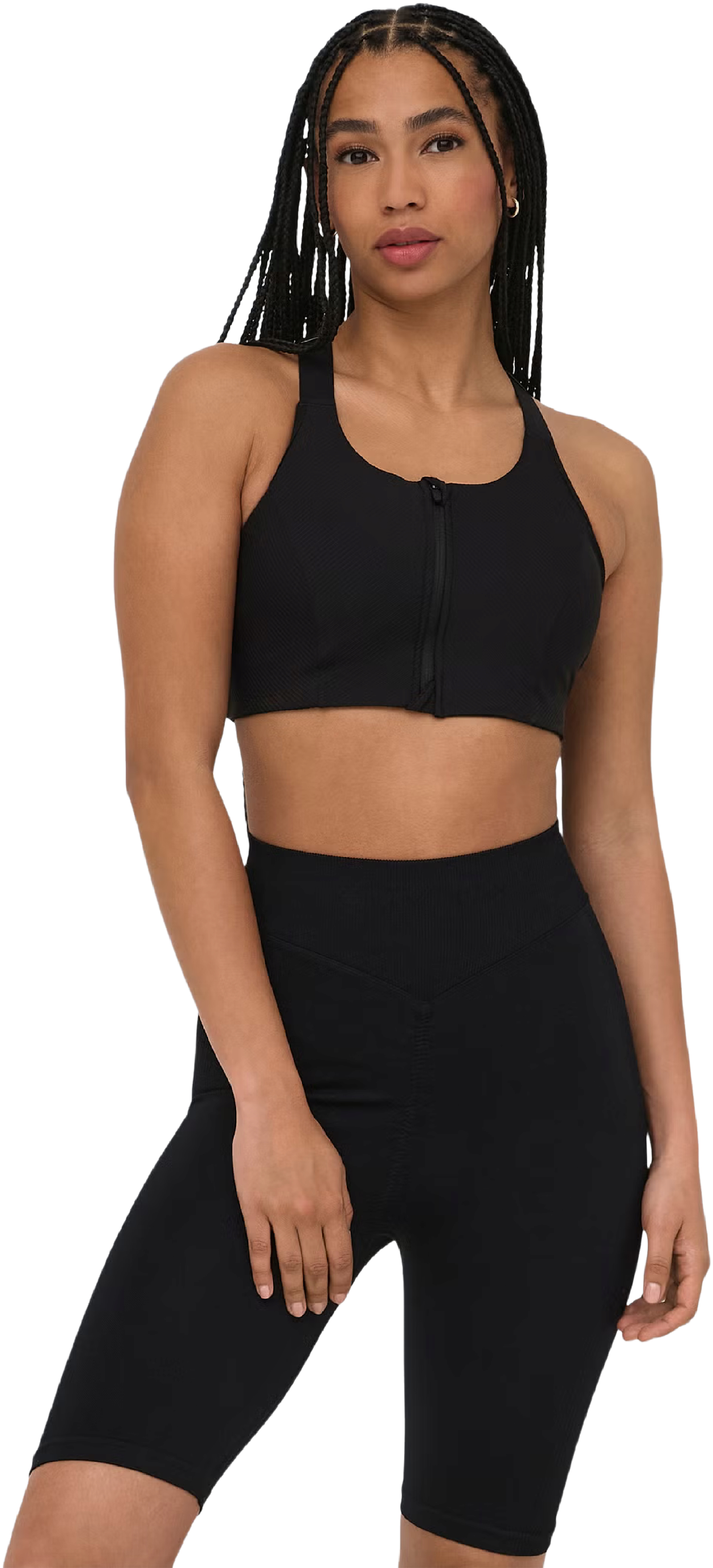 Топ Only Play Onpjana-3 Zip Sports Bra Noos 15338715 M черный фото 1