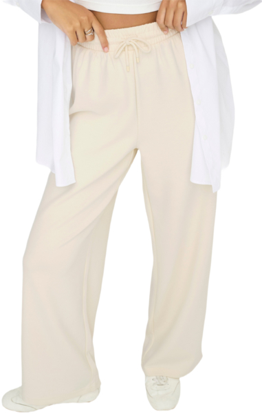 Штани жіночі ONLY Onlscarlett Wide Pant Swt Noos 15346400 XS молочніфото