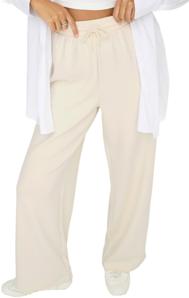 Штани жіночі ONLY Onlscarlett Wide Pant Swt Noos 15346400 M молочніфото