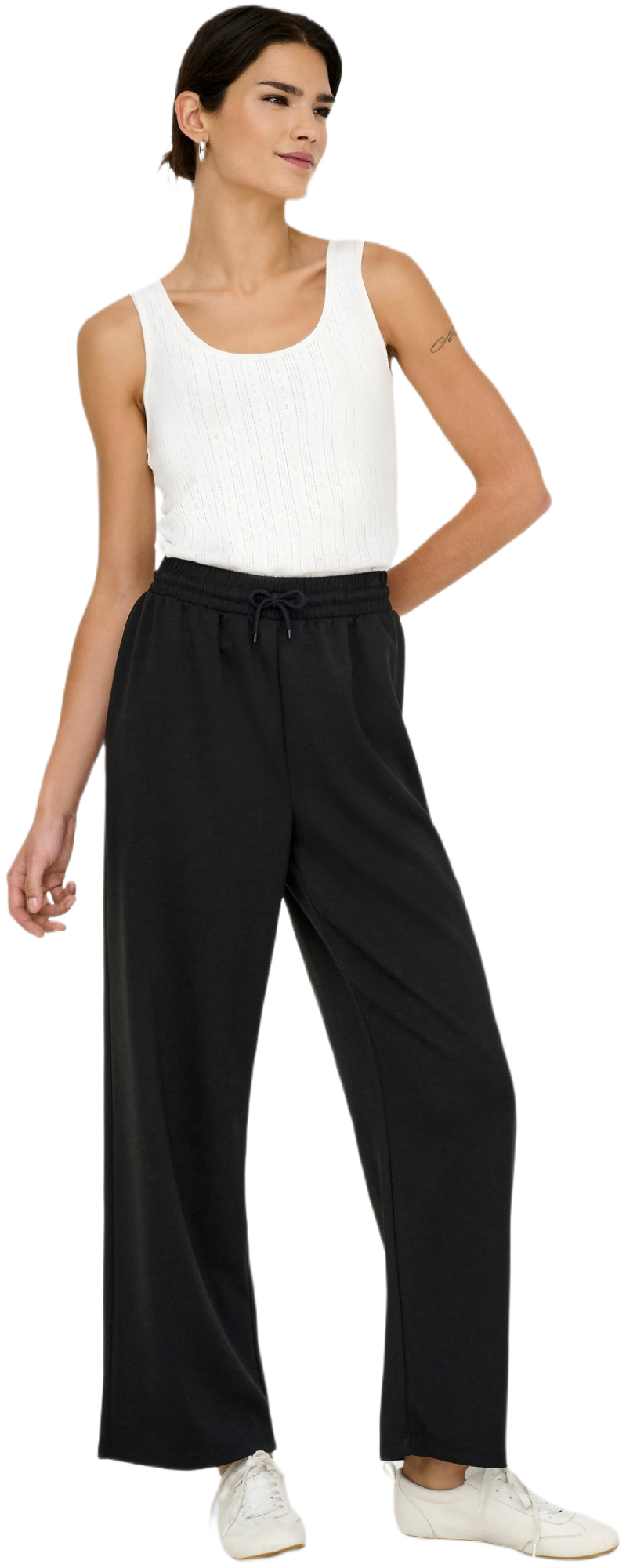 Штани жіночі ONLY Onlscarlett Wide Pant Swt Noos 15346400 M чорніфото1