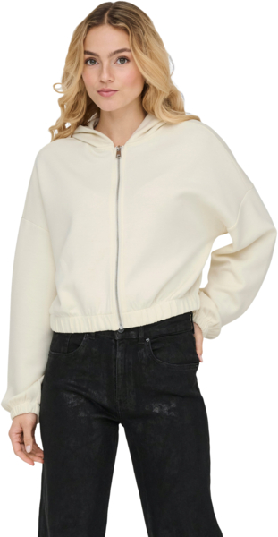 Толстовка женская ONLY Onlscarlett L/S Zip Hood Swt Noos 15346449 M молочная