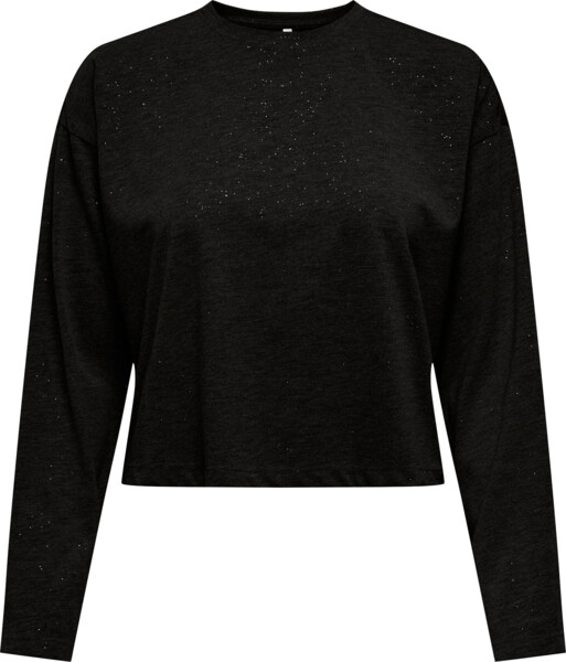 Лонгслив женский ONLY Onlmelle L/S Glitter Top Jrs 15357717 S черный