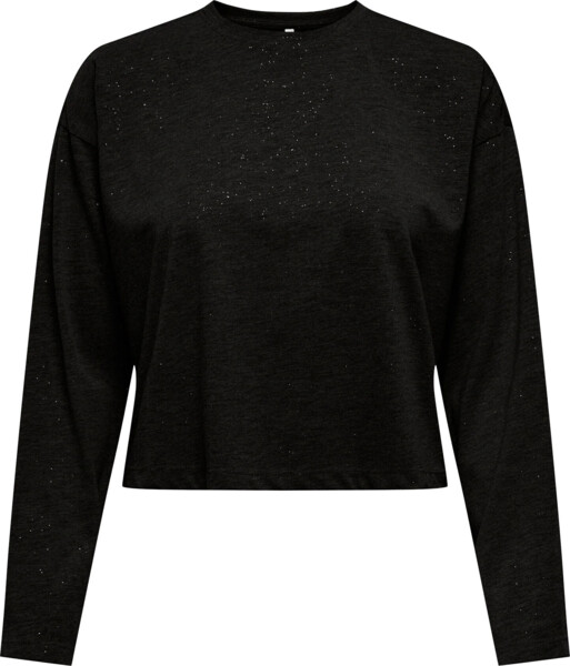 Лонгслив женский ONLY Onlmelle L/S Glitter Top Jrs 15357717 L черный
