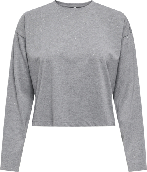 Лонгслив женский ONLY Onlmelle L/S Glitter Top Jrs 15357717 M светло-серый