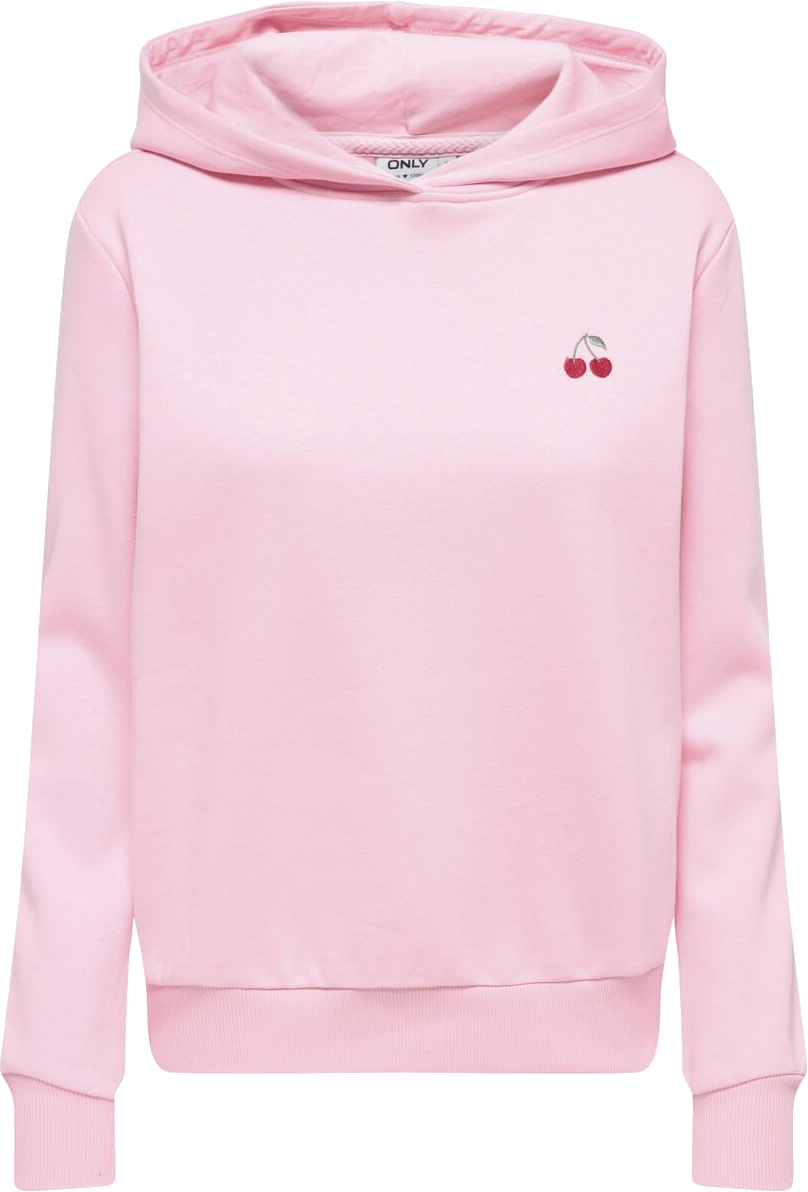 Худи женское ONLY Onladelle L/S Hood Swt 15370218 M розовое