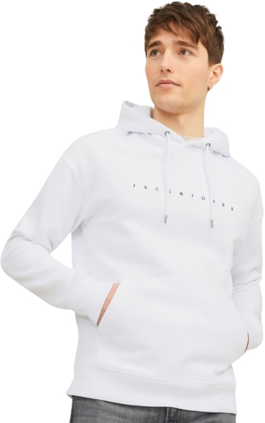 Худи мужское Jack &amp; Jones Jjestar Jj Sweat Hood Noos 12233972 L белое фото 