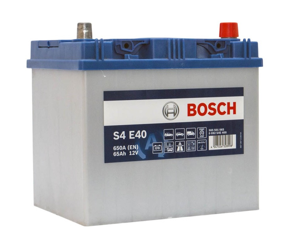 Аккумулятор Bosch S4 12В 65А·год 650А R+ (0 092 S4E 400) фото 1