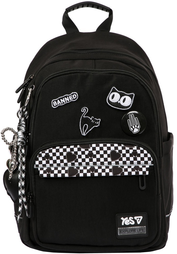 Школьный рюкзак Yes TS-47M Black Cat (550306)