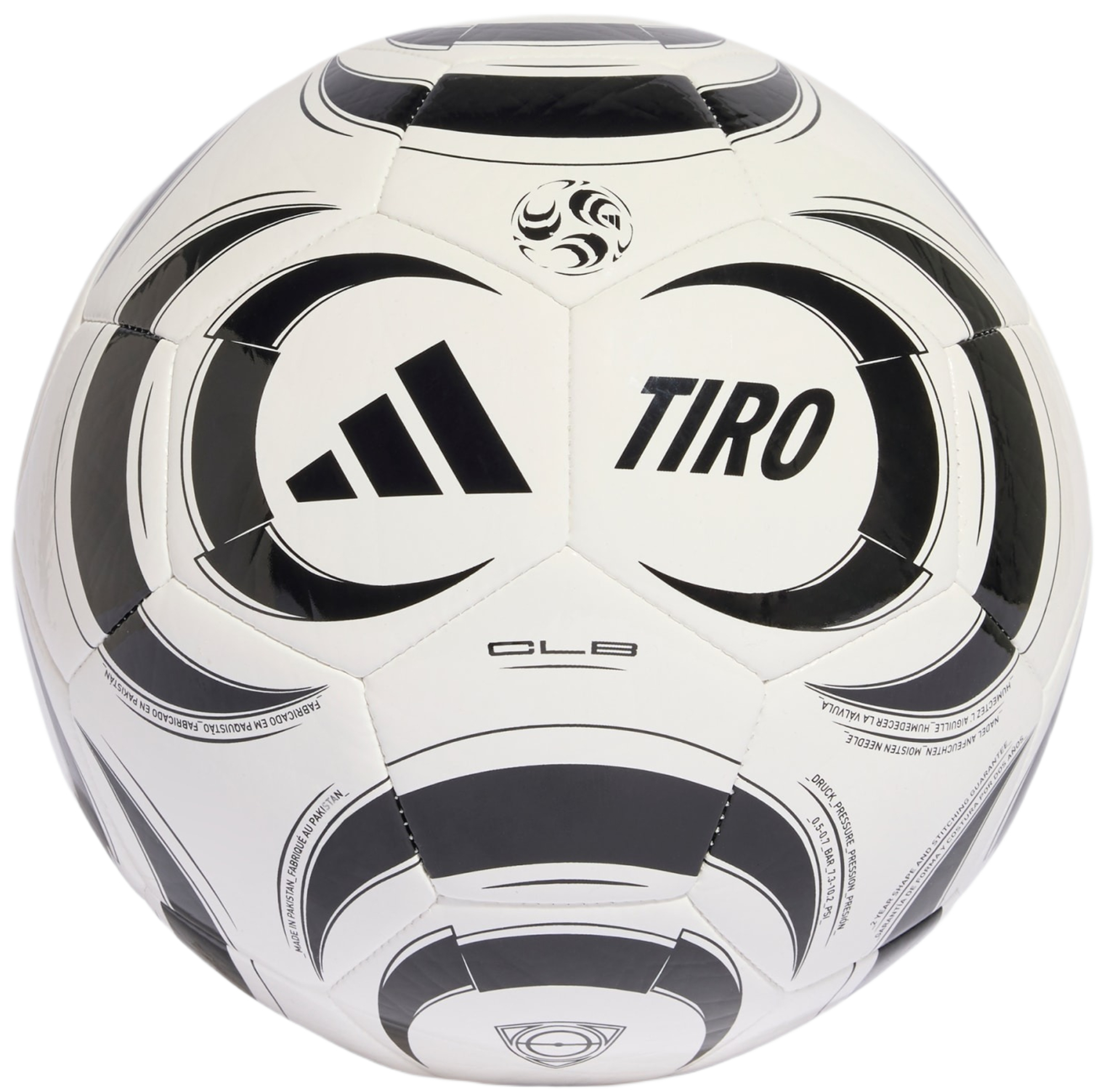 М'яч футбольний Adidas Tiro Clb JW1530 5 Біло-чорний (4068818515075)фото1