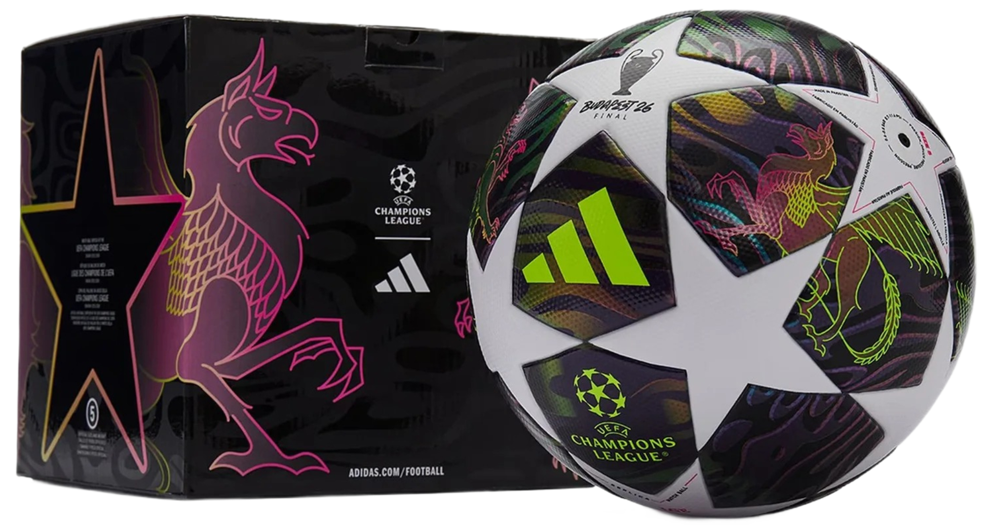 М'яч футбольний Adidas Ucl Lge Box F JX9101 5 Фіолетовий (4068815110037)фото1