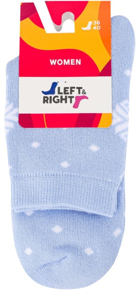 Шкарпетки махрові жіночі Left&Right L&R 140 19 36-40 блакитні фото