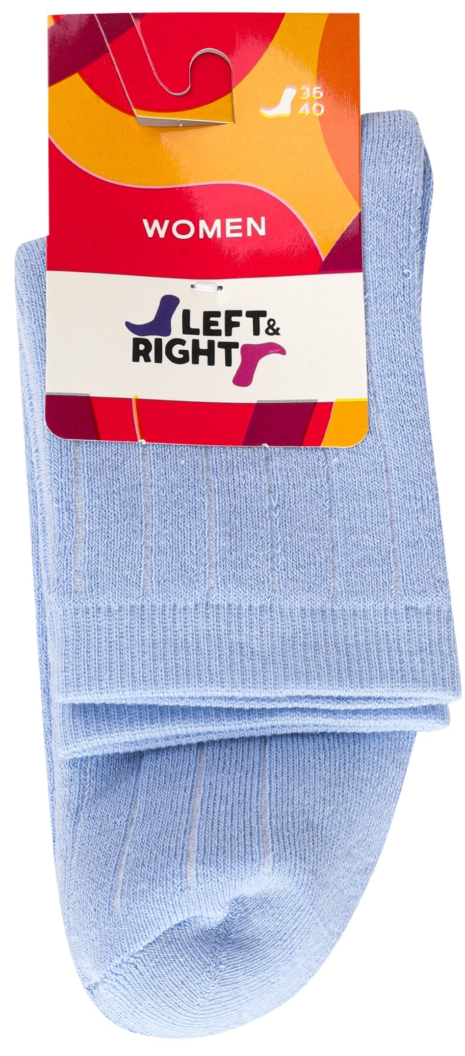 Шкарпетки махрові жіночі Left&Right L&R 140 20 36-40 блакитні фото1