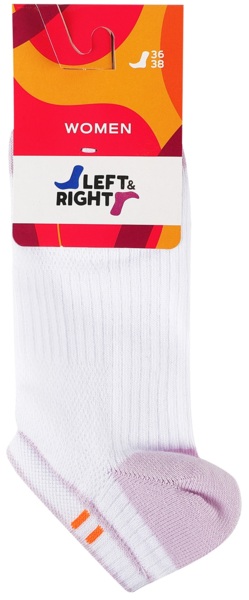 Шкарпетки короткі жіночі Left&amp;Right L&amp;R 120 36-38 білі/бузкові фото