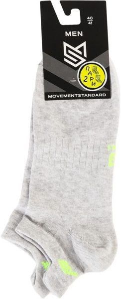 Носки мужские MovementStandard MS M0203/2S 40-41 белые/светло-меланжевые фото