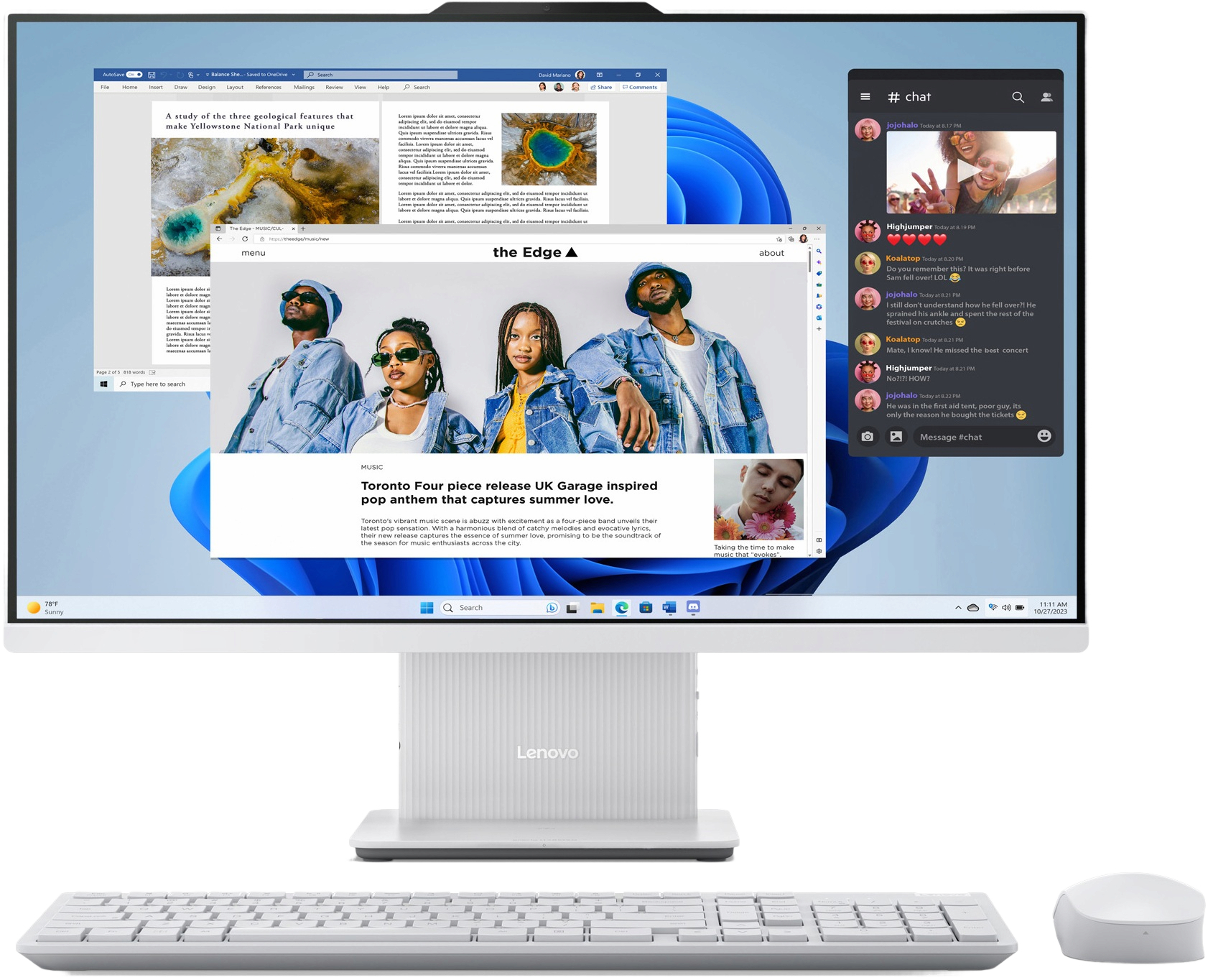 Моноблок 27" LENOVO Ideacentre AIO 27ARR9 Cloud Grey (F0HQ007VUO) фото 1