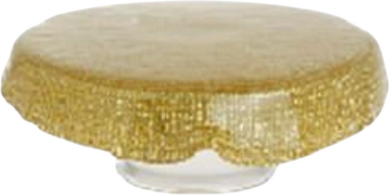 Блюдо для торта ARDESTO Golden ice 28х9.5см, стекло, круглое, золотистое (AR5053) фото 1