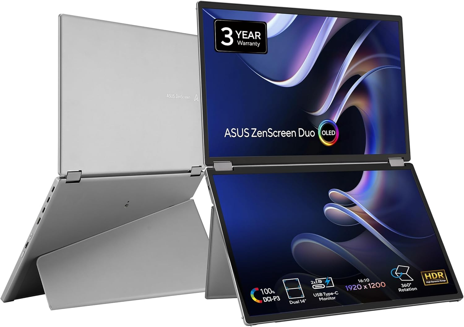 Монитор 14" ASUS ZenScreen DUO MQ149CD OLED (90LM0AKV-B01N70) фото 1