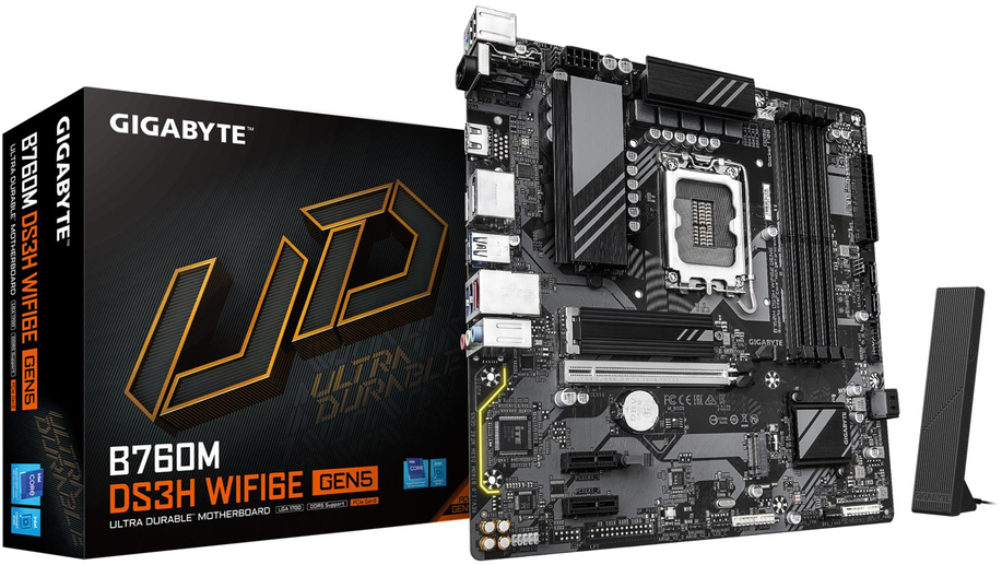 Материнская плата GIGABYTE B760M DS3H WF6E GEN5 (B760M DS3H WF6E GEN5) фото1