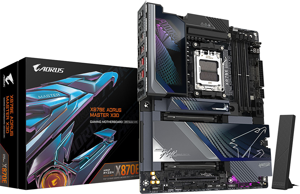 Материнская плата GIGABYTE X870E AORUS MASTER X3D (X870E A MASTER X) фото 1