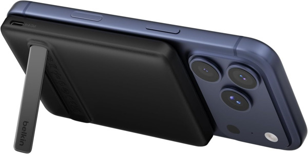 Аккумулятор портативный литий-ионный Power Bank Belkin 5000мА·ч, 20Вт PD/Qi2 15Вт, Magnetic Kickstand черный (BPD011HQBK