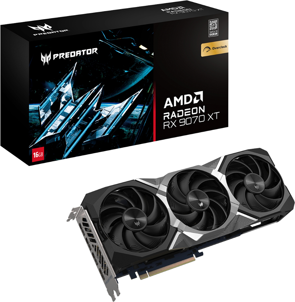 Видеокарта ACER Radeon RX 9070 XT 16GB GDDR6 (DP.Z4FWW.P01) фото 1