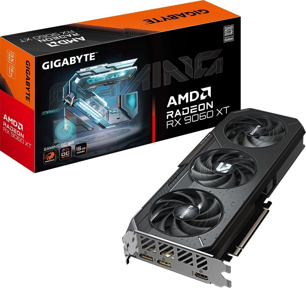 Видеокарта GIGABYTE PCIE16 RX9060XT 16GB GDDR6 (GV-R9060XTGAMING OC-16GD) фото1