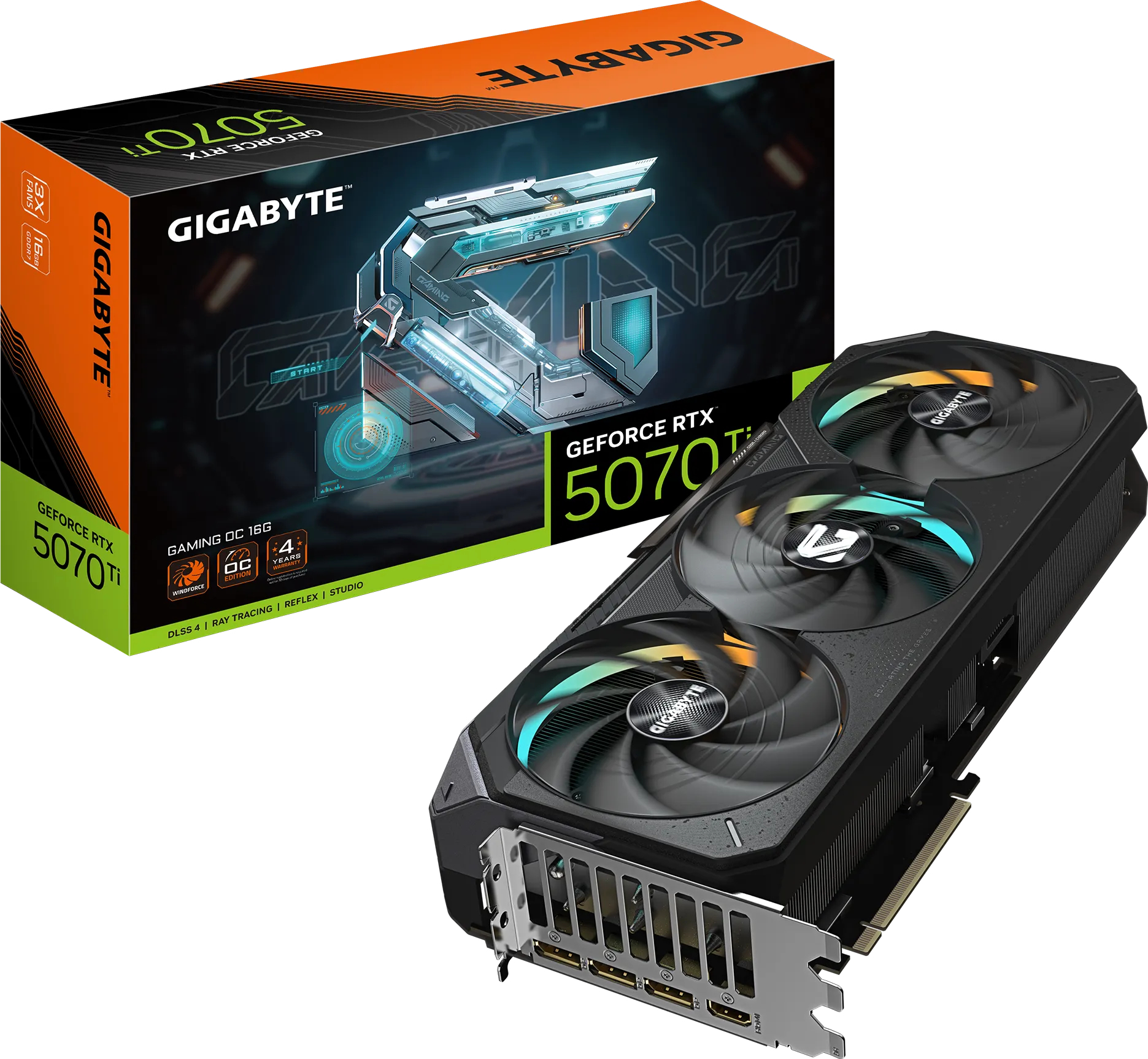 Видеокарта GIGABYTE PCIE16 RTX5070TI 16GB (N507TGAMING OC-16GD) фото1