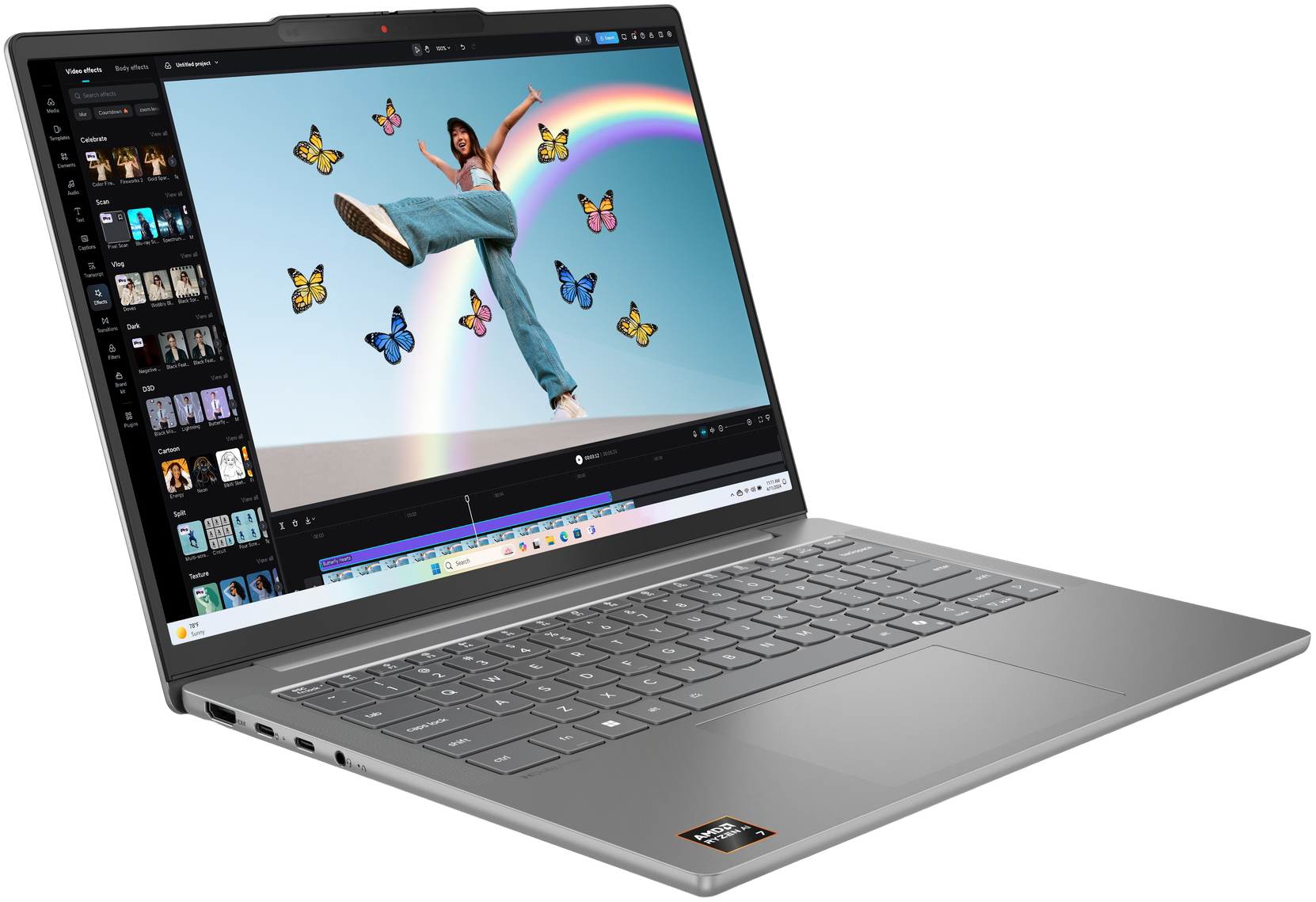 LENOVO IdeaPad Slim 5 14ARP10 Luna Grey (83HT003URA)фото1