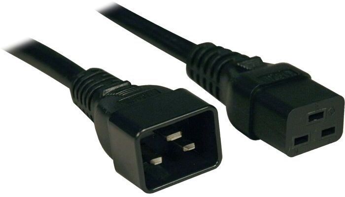 Кабель питания ZPAS C19/C20, 2m, 16A, Black (T-SO-MKZ509E20E) фото 1