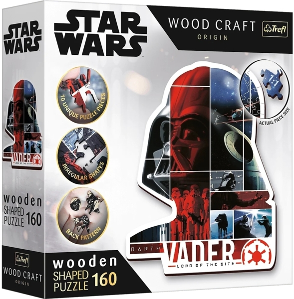 Пазл Trefl 160 Wooden Star Wars Дарт Вейдер (20190)