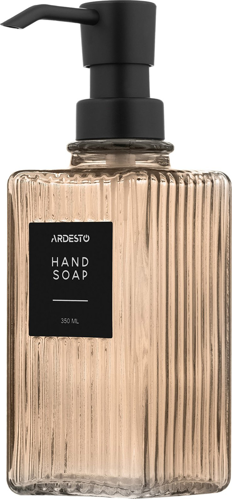 Диспенсер для мыла ARDESTO Minimalism Aon, 350мл, содово-известковое стекло и пластик, янтарный (ARHB3179A)