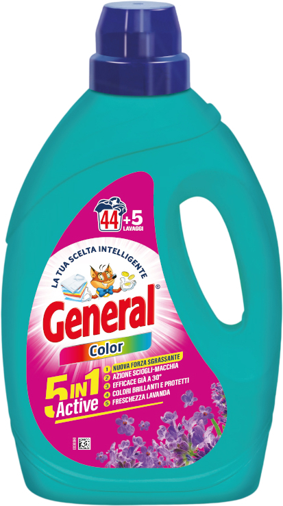 Гель для стирки General Color 5в1 для цветных вещей 1,98л фото 1